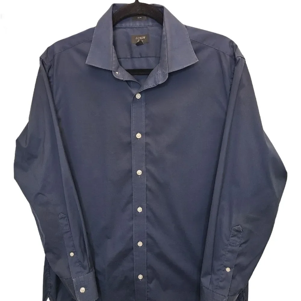 J. Crew Ludlow Slim Fit Navy Blue Button Up 16 / 32